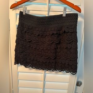 Black American rag lace mini skirt